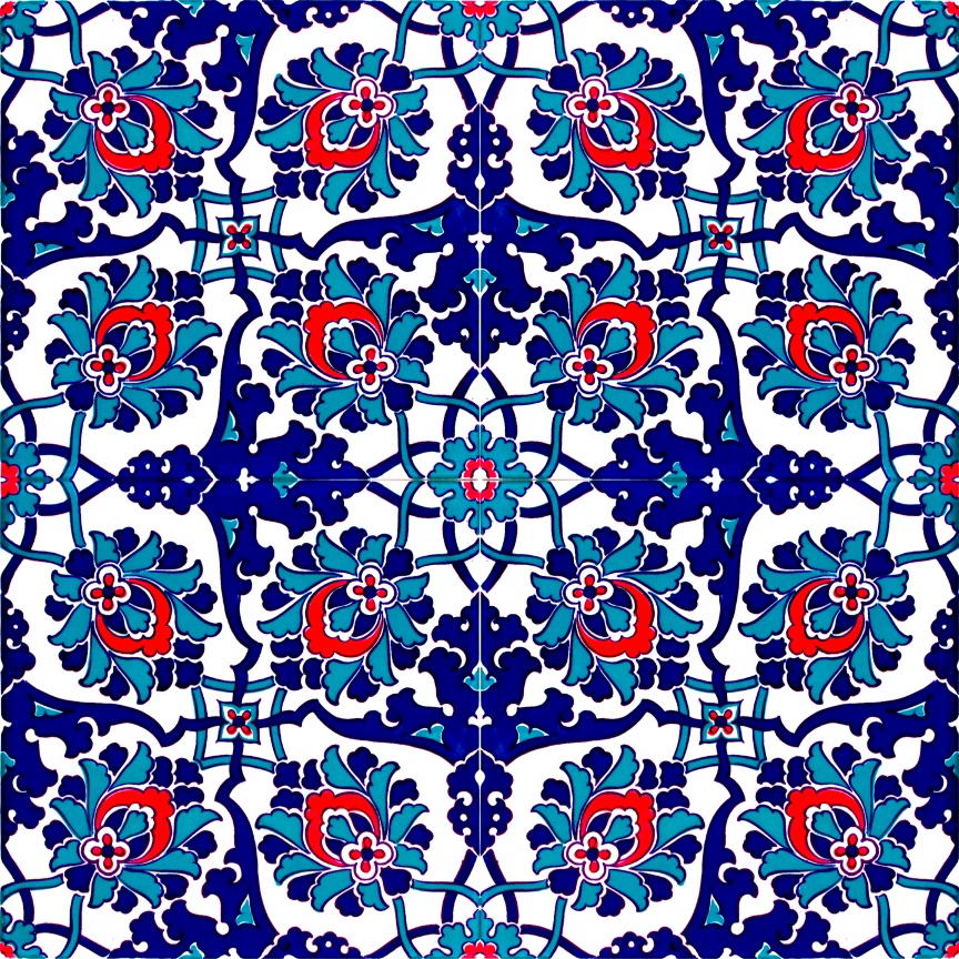 20x20 cm Çini Karo D-38